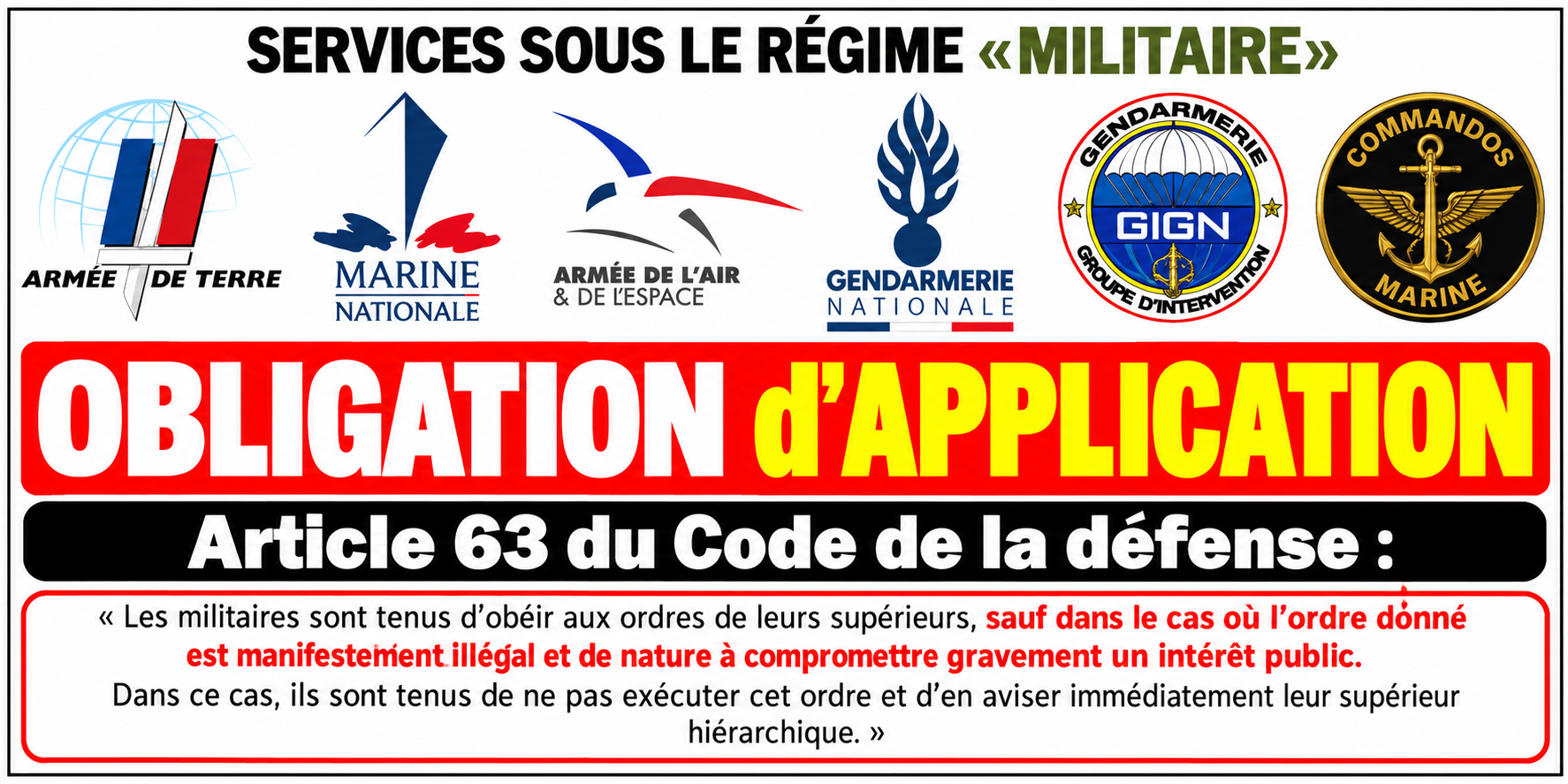 Services sous le régime militaire