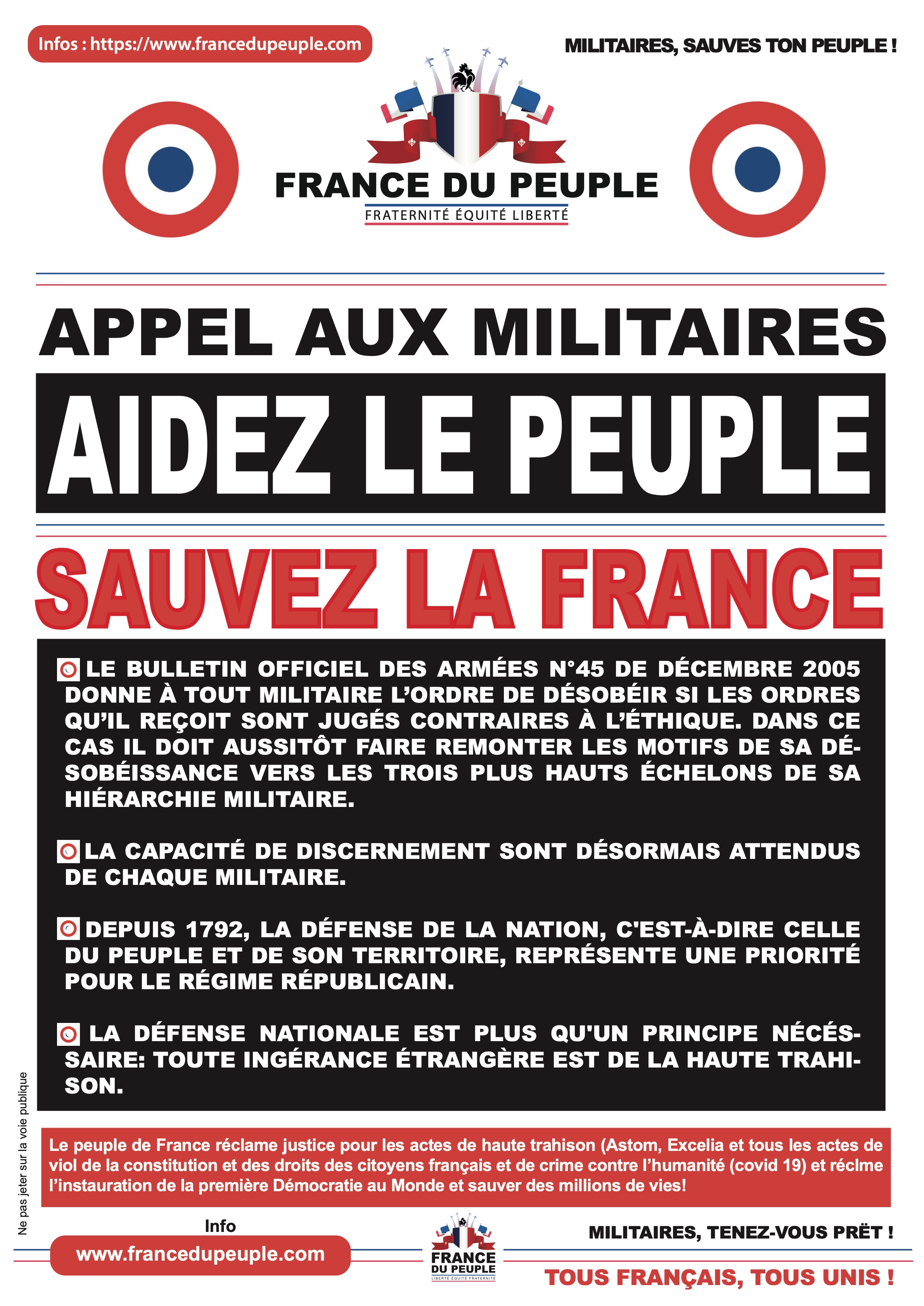Capture d'écran réelle Affiche Officielle — Appel Militaire