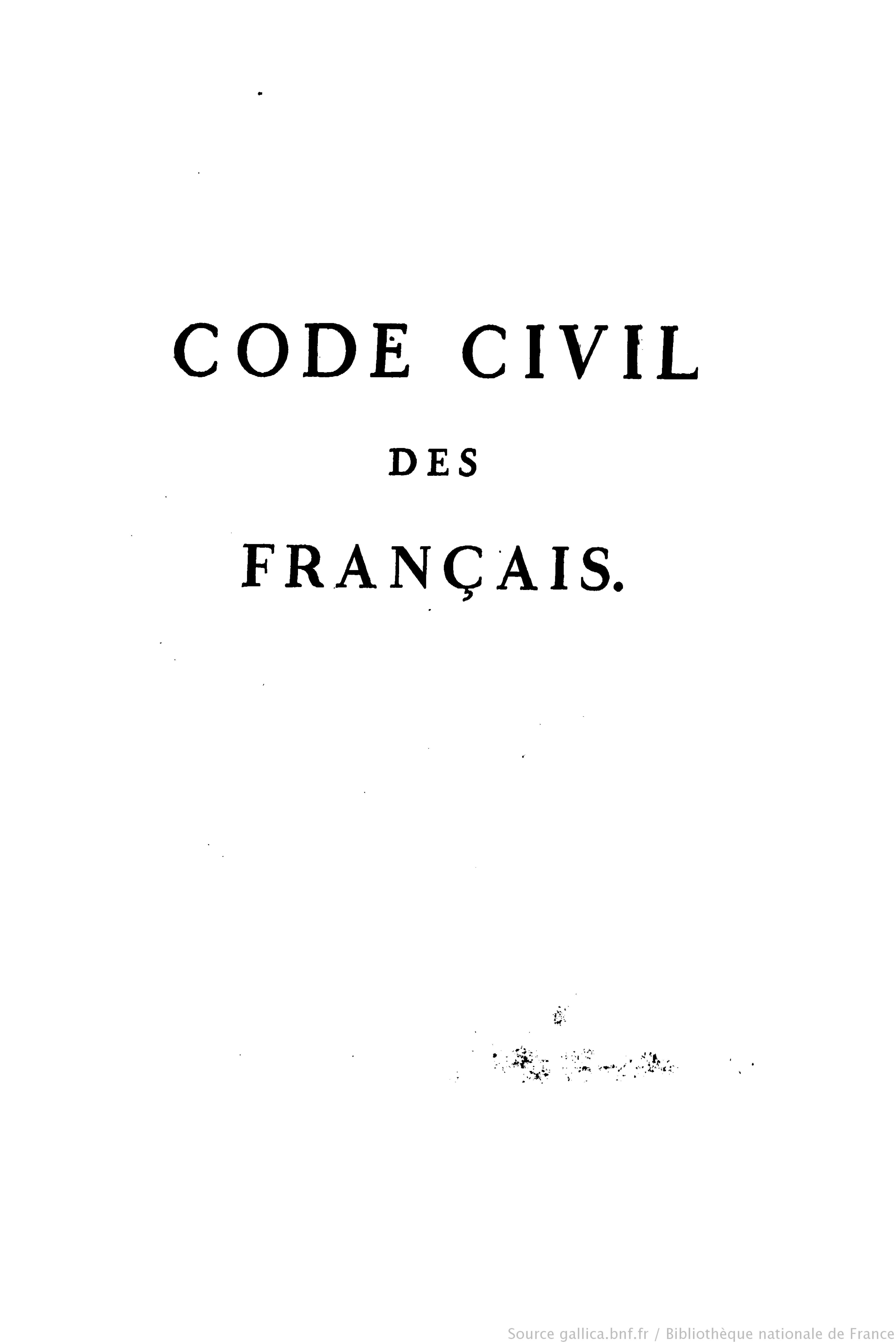 Capture d'écran réelle Code Civil Original (1804)