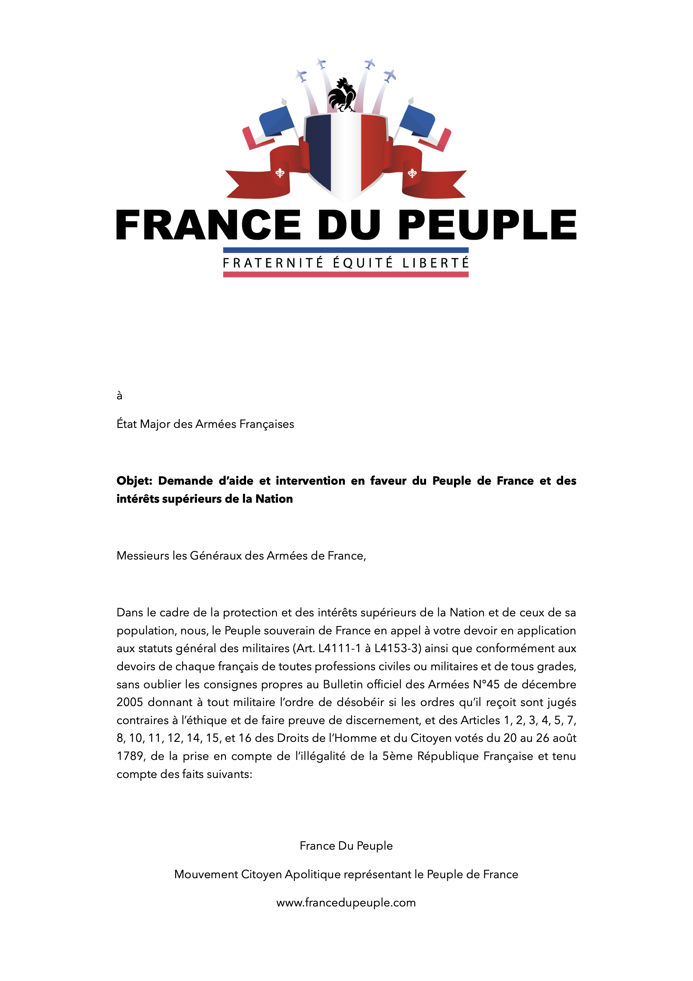 Capture d'écran réelle Lettre Officielle du Cabinet d'Avocats