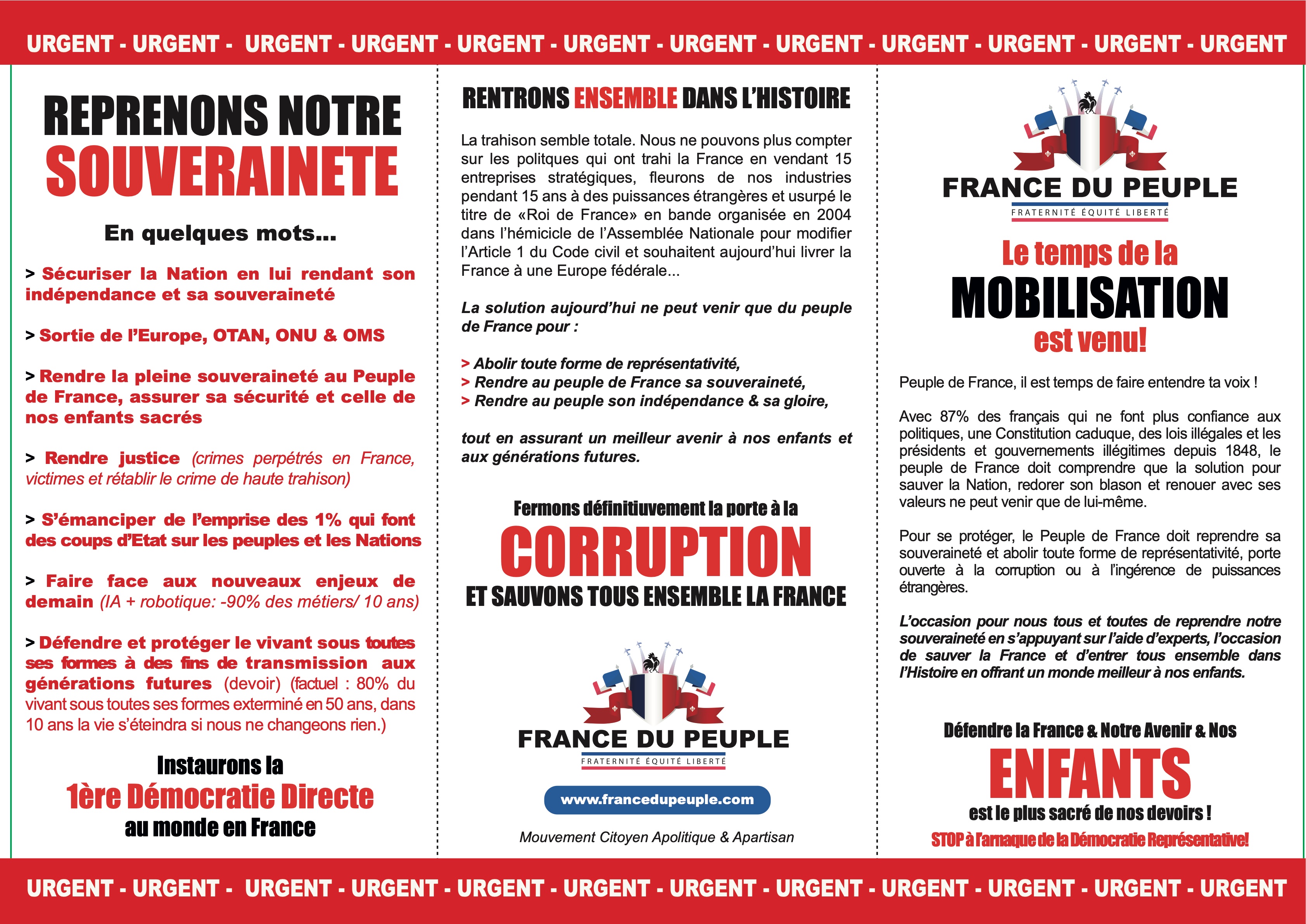 Capture d'écran réelle Dépliant Officiel (Recto / Verso)