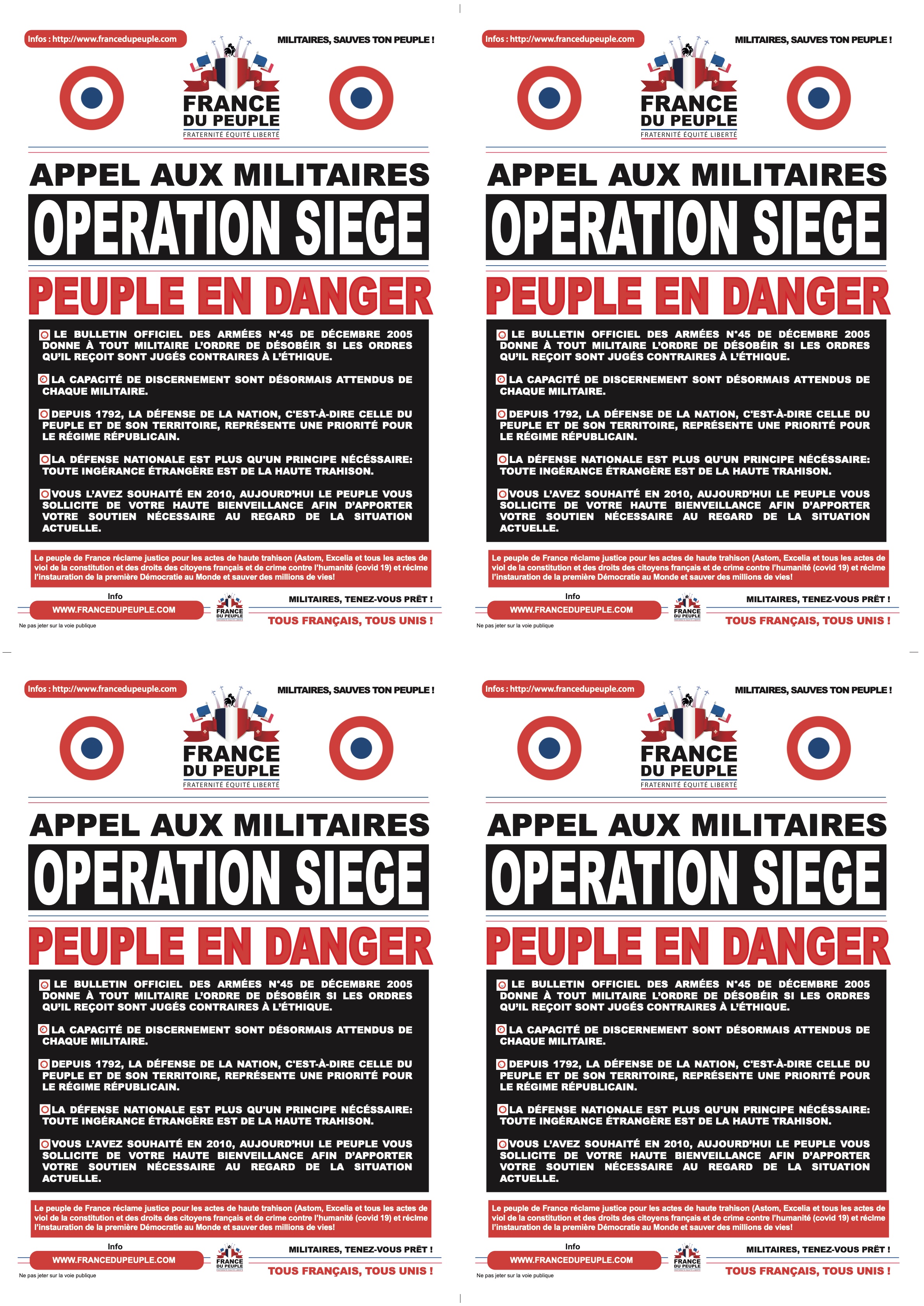 TRACTS OP SIEGE MILITAIRE 1