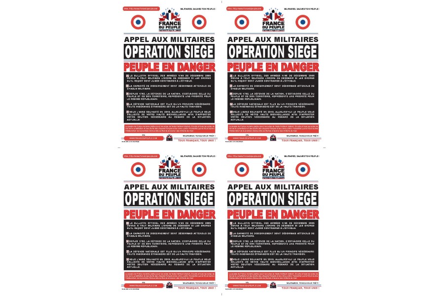 Planche Tracts (x4) (Destinée aux militaires)