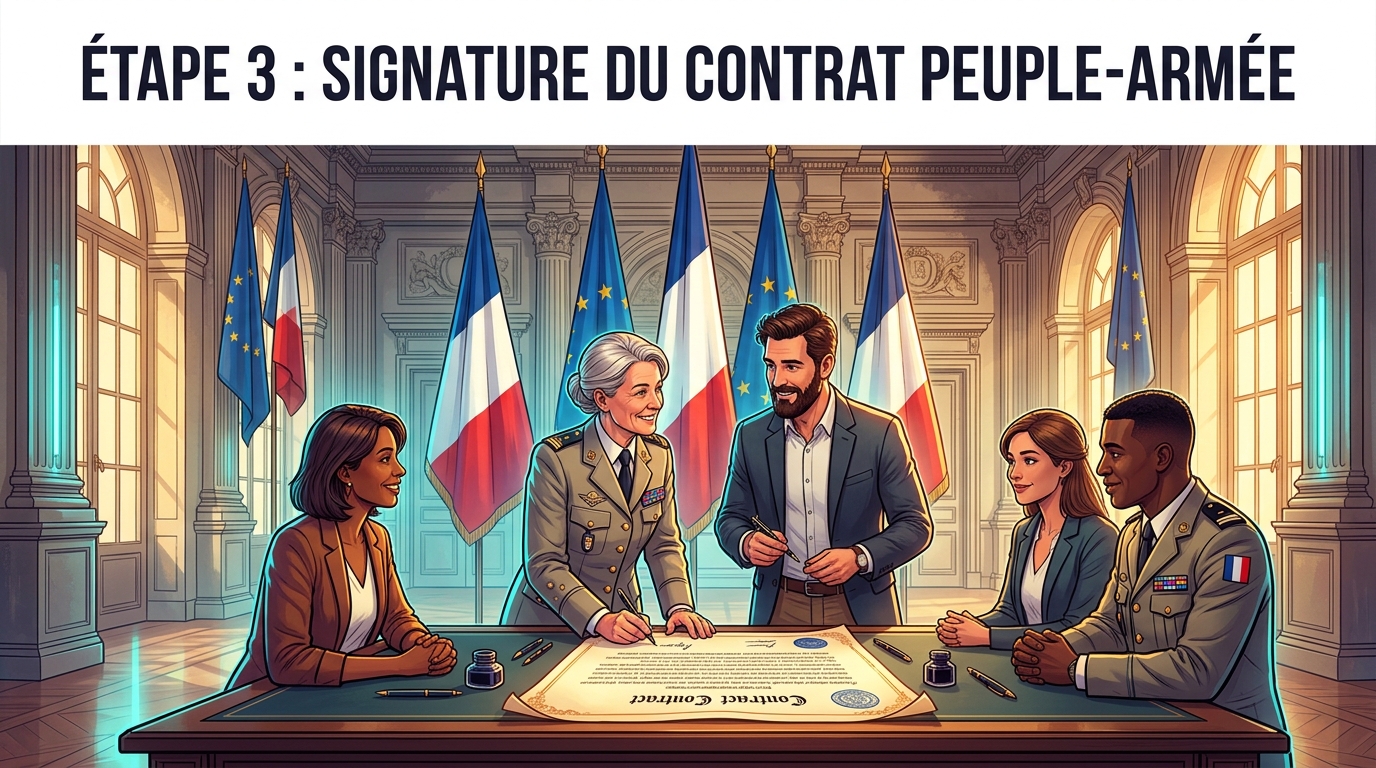Étape 3 : Signature du Contrat Peuple-Armée & Restauration de la Justice Souveraine